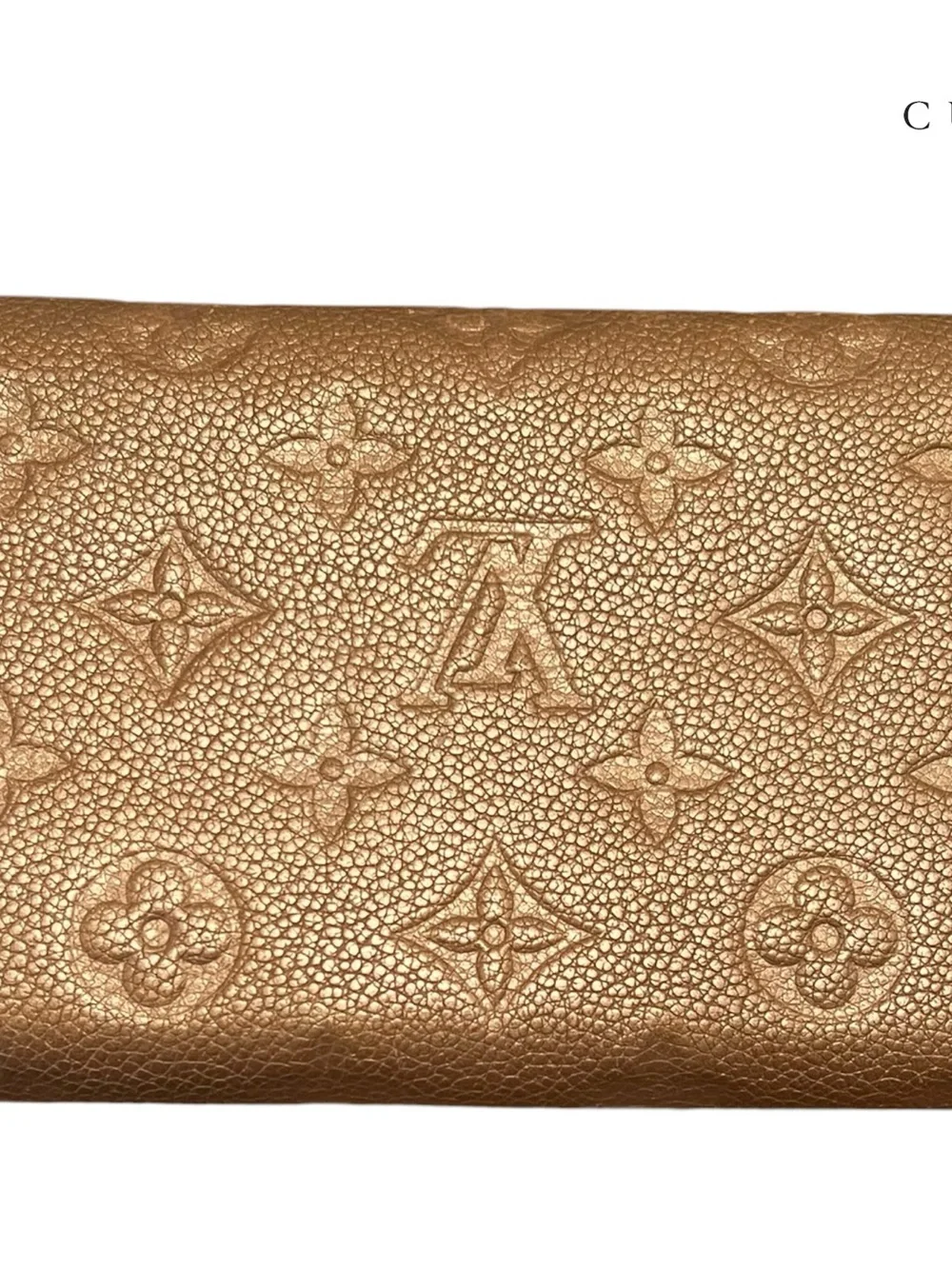 Louis Vuitton Monogram Empreinte Sarah Wallet Taupe + COA & Box